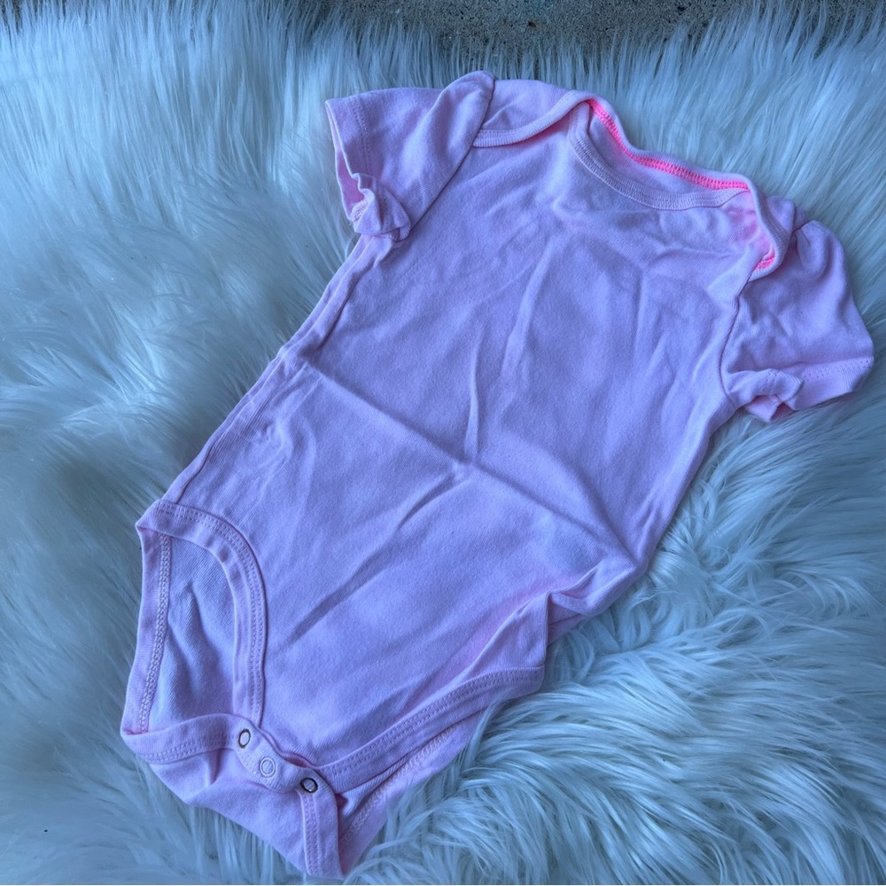 Cloud Island Baby Pink Short Sleeve One Piece Bodysuit